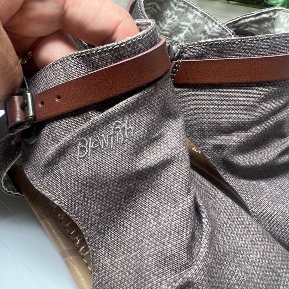 Blowfish Malibu Blumoon Sandals, Women's Size 7.5 Brown Tan Zip Slip On - Picture 5 of 5